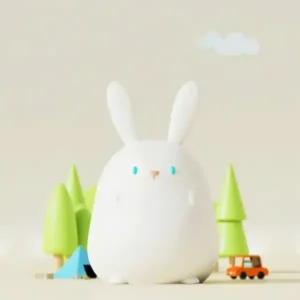 bunny silicone night light rechargeable LED lamp for kids bedroom and home decor in UAE