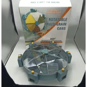 rotating food grains storage box 6 compartment wall mounted dispenser for kitchen in UAE