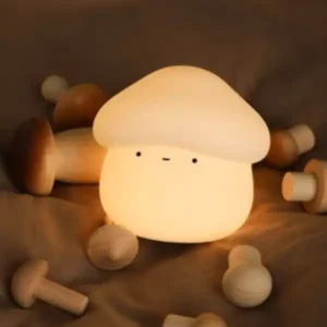 mushroom silicone night light cute bedside LED lamp for kids room and home decor in UAE