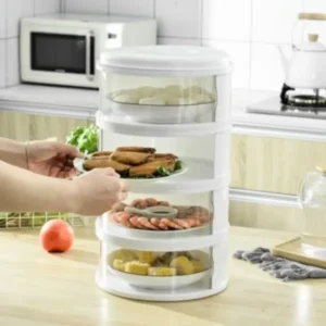 Stackable insulation storage organizer 4 tier rack for kitchen and home use in UAE