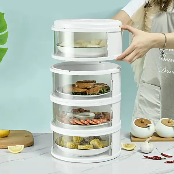 Stackable Insulation Storage Organizer 4 Tier, Space Saving
