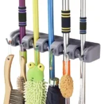 Wall Mounted Broom & Mop Organizer Holder
