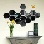 Hexagon Acrylic Mirror Wall Stickers 13pcs | Modern Decor UAE - Image 2
