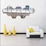 Hexagon Acrylic Mirror Wall Stickers 13pcs | Modern Decor UAE - Image 3