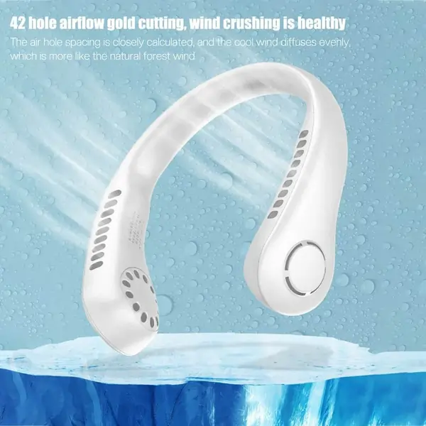 Portable USB Neck Fan 360° – 3 Speed Cooling Fan