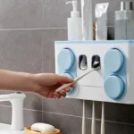 Wall Mounted Bathroom Organizer with Toothpaste Dispenser - Image 4