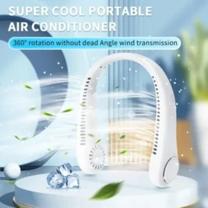 Portable USB Neck Fan 360° – 3 Speed Cooling Fan