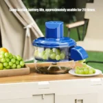 Multi-function fruit and vegetable peeler with transparent bowl and stainless steel blades