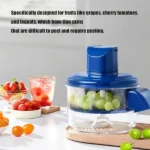 Multi-function fruit and vegetable peeler with transparent bowl and stainless steel blades