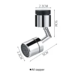 360 degree swivel faucet extender with splash proof water flow for kitchen and bathroom sinks