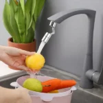 360 degree swivel faucet extender with splash proof water flow for kitchen and bathroom sinks