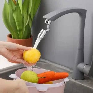 360 degree swivel faucet extender with splash proof water flow for kitchen and bathroom sinks