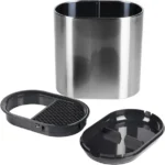 Stainless steel sink storage rack for organizing kitchen cleaning tools and accessories
